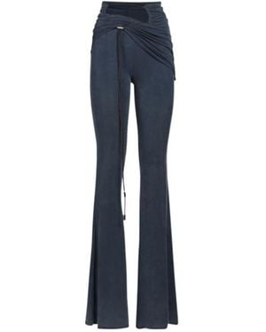 Jacquemus Le Pantalon Espelho Wide-Leg Casual Trousers - Blue