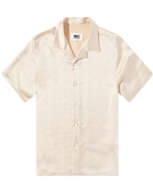 Maison Margiela Short-Sleeved Satin Shirt - White