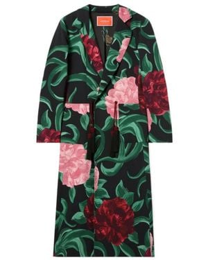 La DoubleJ Duster Floral Tassel Coat - Green