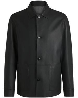 BOSS C Markin Leather Jacket - Black