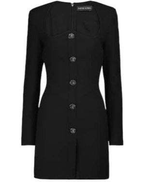 David Koma Wool Minidress - Black