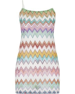 Missoni Striped Metallic Crochet-Knit Dress - Multicolour