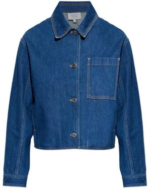 Maison Kitsuné Maison Kitsuné Denim Cropped Jacket - Blue