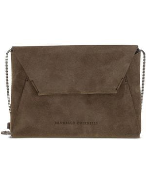 Brunello Cucinelli Flap Shoulder Bag - Brown