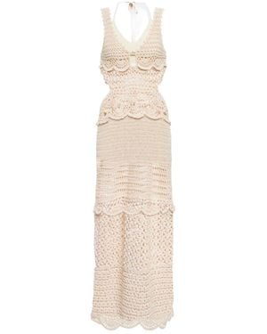 Jonathan Simkhai Crocheted Knit Dress - Natural