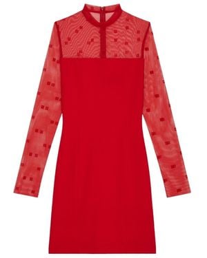 Givenchy Mock Neck Dress - Red