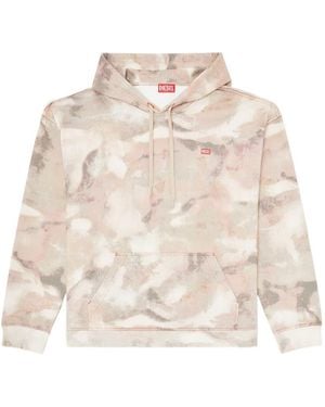 DIESEL S-Boxt Abstract-Pattern Hoodie - Natural