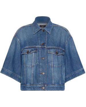 Weekend by Maxmara Button-Down Denim Jacket - Blue