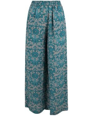 Gianluca Capannolo Antonia Floral Palazzo Trousers - Blue