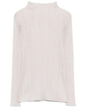 Pleats Please Issey Miyake Pleats Please Long-Sleeve Blouse - White