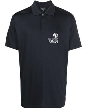 Giorgio Armani Logo Polo Shirt - Black