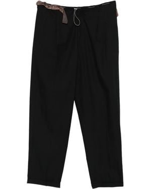 Magliano Belted Casual Trousers - Black