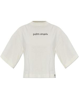 Palm Angels Crew-Neck T-Shirt - White