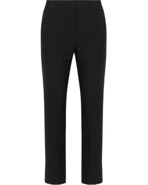 Peserico High Waist Pressed Crease Trousers - Black