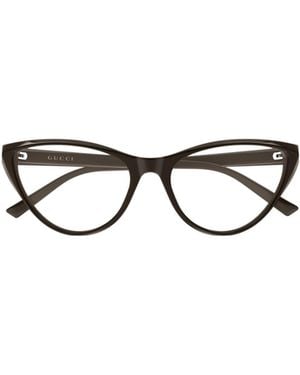Gucci Emblem Cat-Eye Eyeglasses - White