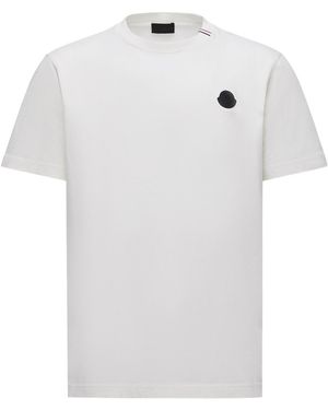 Moncler Logo Patch Crewneck T-Shirt - White