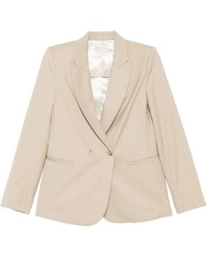 forte_forte Double-Breasted Jacket - Natural