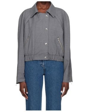 Paris Georgia Basics Cropped Casual Jacket - Blue