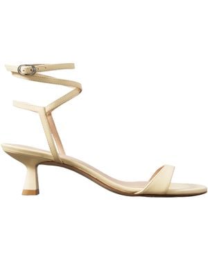 Stuart Weitzman Thin Strap Kitten Heels - Metallic