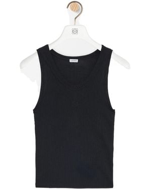 Loewe Anagram Sleeveless Tank Top - Black