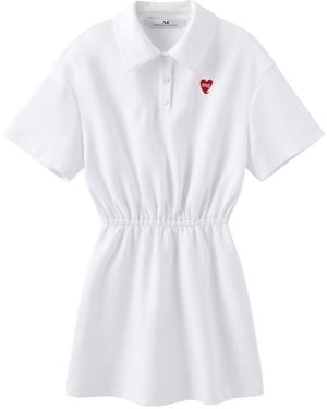 Marissa Chiara Heart Embroidered Dress - White
