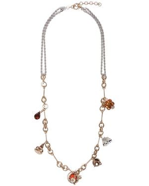 Weekend by Maxmara Wkavisino Pendant Embellished Necklace - White