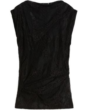 Sportmax Round Neck Sleeveless Vest - Black