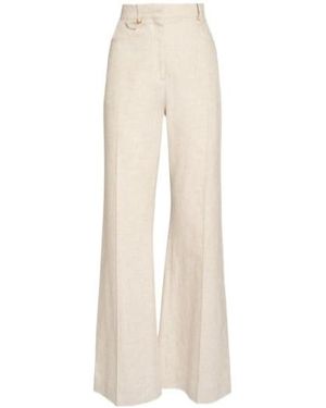 Jacquemus Crease Details Casual Trousers - White