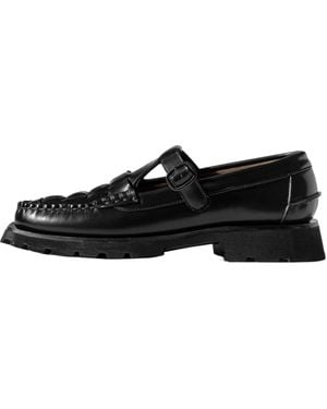 Hereu Tread Sole T-Bar Loafer - Black