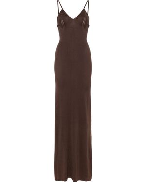 AYA MUSE Knitted Maxi Dress - Brown
