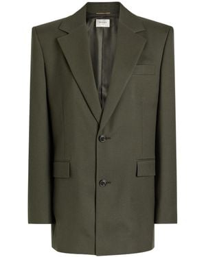 Saint Laurent Wool Blazer - Green