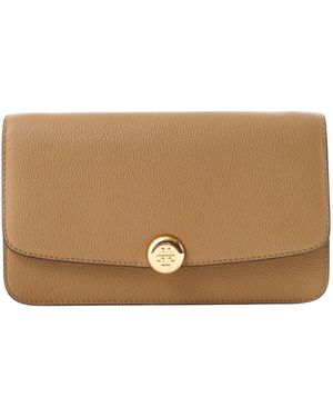 Tory Burch Flap Clutch - Natural