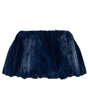 DIESEL De-Muj-Fsj1 Velvet-Effect Bubble Mini Skirt - Blue