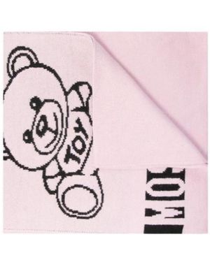 Moschino Logo Scarf - Pink