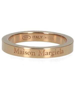 Maison Margiela Logo Engraved Ring - White