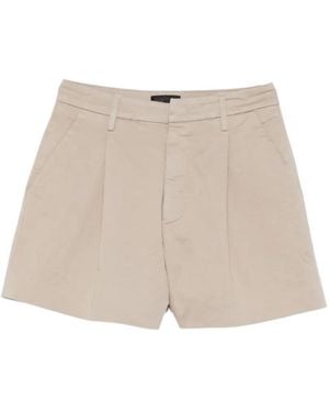 Dondup Pleated Tailored Shorts - Natural