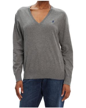 Polo Ralph Lauren V-Neck Jumper - Grey