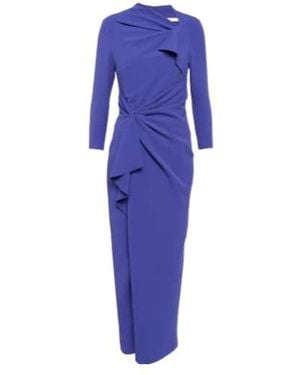 Safiyaa Crepe Maxi Dress - Blue