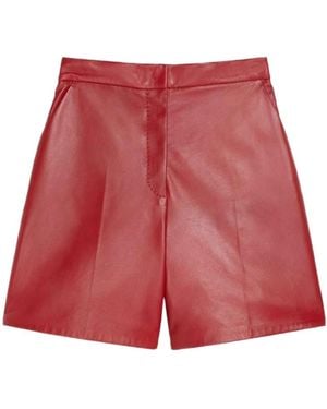 Max Mara Logo Detail Shorts - Red