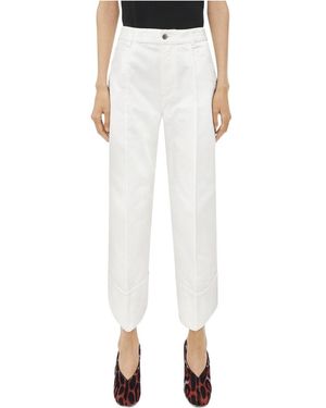 Bottega Veneta Curved Shape Denim Jeans - White