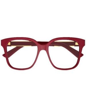 Gucci Eyewear Square Frame Glasses - Red