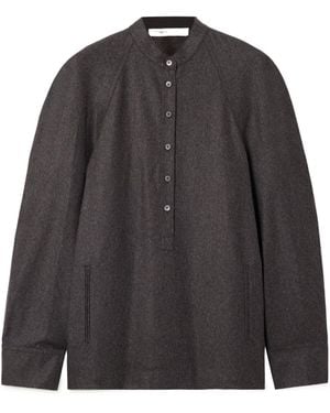 Carven Wool-Felt Blouse - Black