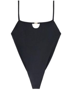 DIESEL Kiara-Utlt Logo-Plaque Bodysuit - Black