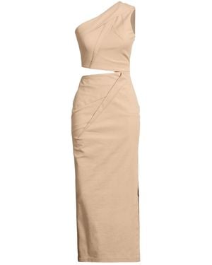 Max Mara One-Shoulder Dress - Natural
