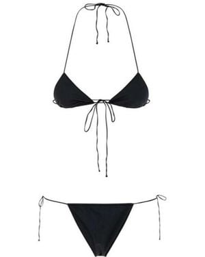 Oséree Oséree Classic Logo Detailed Bikini - White