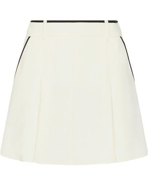 Marella Short Pleated Skirt - White