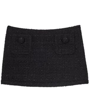 MARC JACOBS A-line denim skirt with crystals - Grey