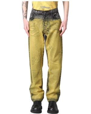 Moschino Belt Ring Denim Trousers - Yellow