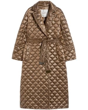 Max Mara Quilted Down Jacket - Brown