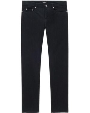 Saint Laurent Low-Rise Slim Fit Trousers - Blue
